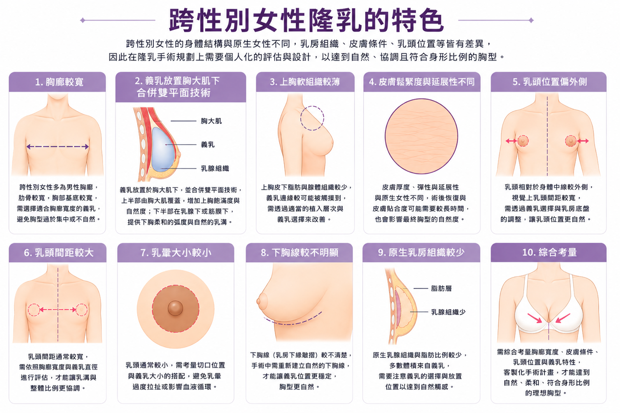 隆乳手術示意影像
