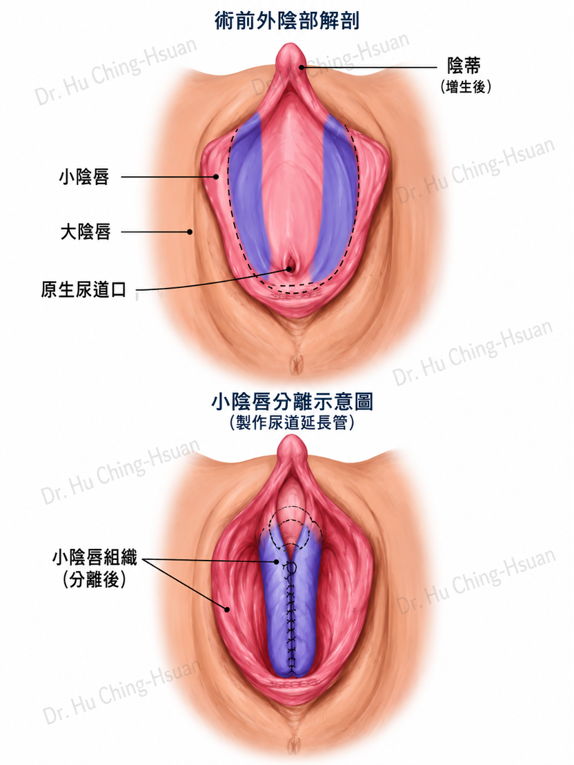 跨男會陰部生理結構示意圖
