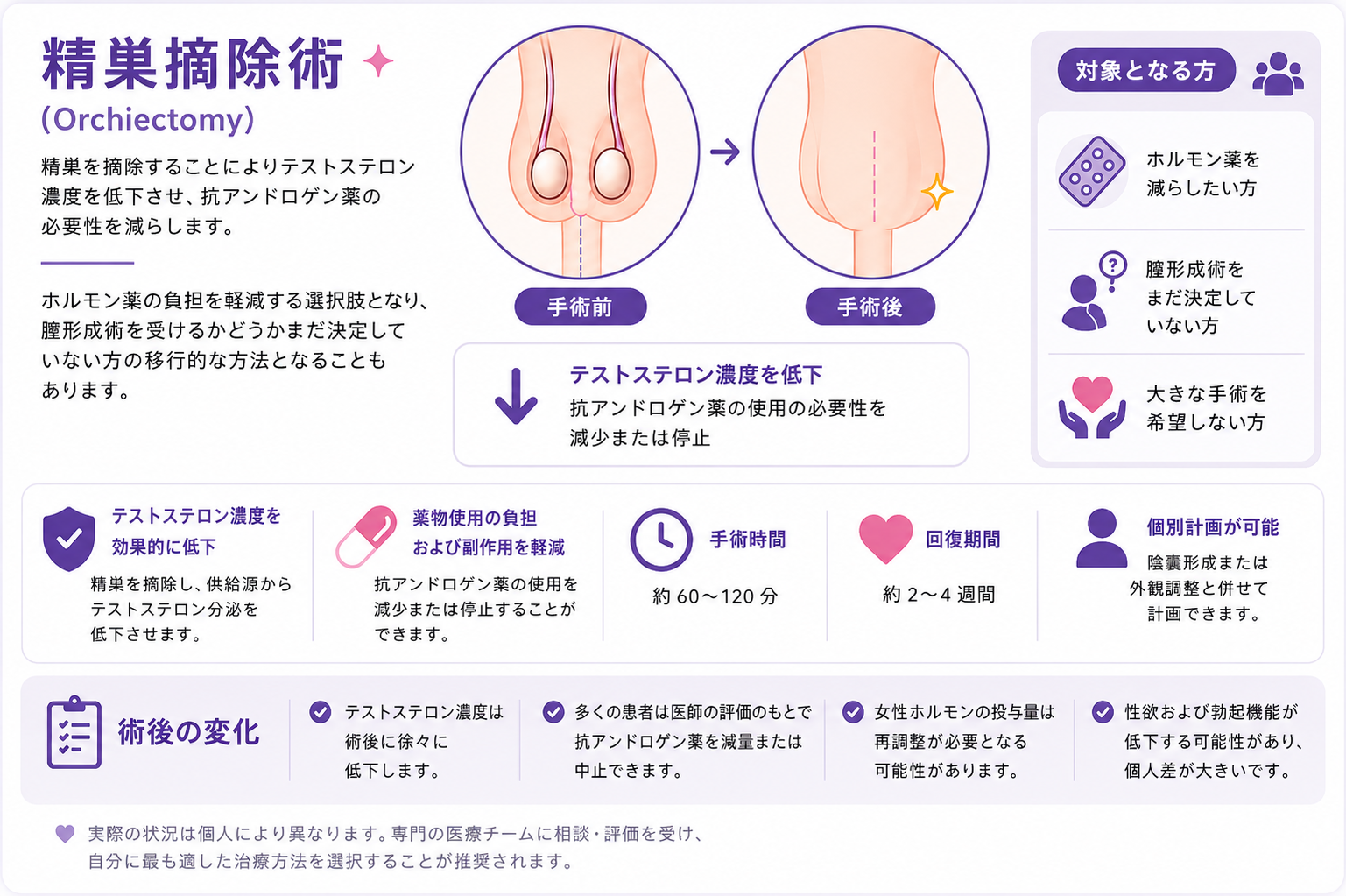 精巣摘出術の図